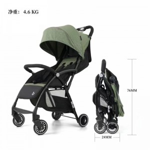 Can lie flat, lightweight and breathable three-wheeled folding stroller, foldable stroller, can lie flat, lightweight and breathable three-wheeled folding stroller