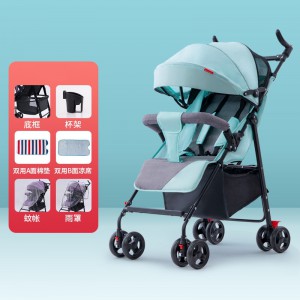 Baby stroller, can sit, can lie down, lightweight, portable, simple shock absorber, baby umbrella, folding baby stroller
