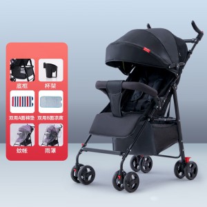 Baby stroller, can sit, can lie down, lightweight, portable, simple shock absorber, baby umbrella, folding baby stroller