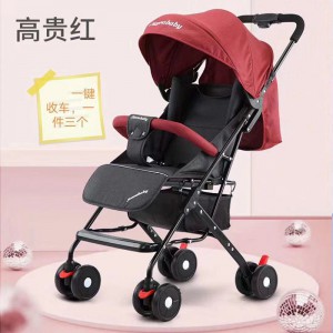 Baby stroller, umbrella car, baby stroller, one-click folding car, lightweight folding stroller, can lie down and sit