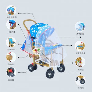遛娃婴儿推车宝宝仿藤条藤椅折叠可坐可躺夏季竹编小儿手推藤车