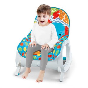 婴儿摇椅+餐台带音乐功能宝宝安抚互动游戏哄娃躺椅震动摇椅