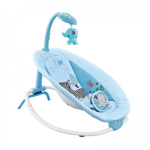 婴儿多种功能折叠摇椅宝宝音乐震动座椅新生摇篮投影可调节 安抚躺椅