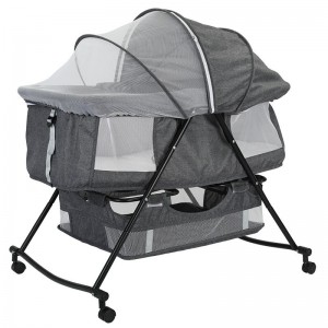 婴儿床宝宝新生儿床可折叠可移动调节便携式摇摇床大床半躺防吐奶