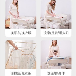 Diaper table, baby care table, portable, multi-function, foldable, washable, bed, diaper changing table
