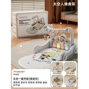 四合一新生婴幼儿脚踏钢琴助步车学步车0-3岁女宝宝健身架益智玩
