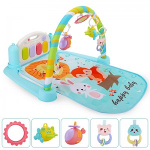 宝宝健身架脚踏琴新生儿遥控音乐玩具 婴幼儿脚踏钢琴架