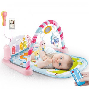 宝宝健身架脚踏琴新生儿遥控音乐玩具 婴幼儿脚踏钢琴架