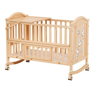 实木无漆婴儿床多种功能新生儿拼接大床BB床儿童床摇篮床宝宝床定制