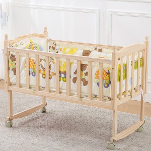 实木婴儿床宝宝床小孩摇篮床婴幼儿床bb床变书桌卧室边床礼品赠送