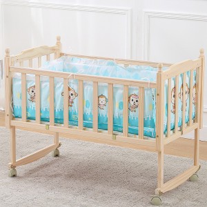 实木婴儿床宝宝床小孩摇篮床婴幼儿床bb床变书桌卧室边床礼品赠送