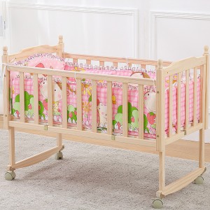 实木婴儿床宝宝床小孩摇篮床婴幼儿床bb床变书桌卧室边床礼品赠送