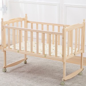 实木婴儿床宝宝床小孩摇篮床婴幼儿床bb床变书桌卧室边床礼品赠送