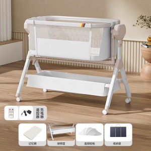 Baby multi-function electric horizontal cradle rocker rocking chair newborn smart coaxing baby comfort artifact sleeping basket