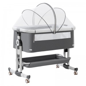 铝合金婴儿床可移动便携式摇篮床可折叠多种功能bb床新生儿拼接大床