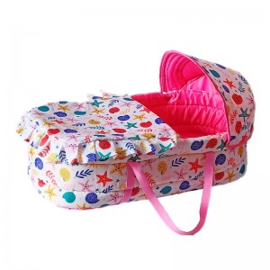 portable baby carrier, car mounted, reclining hand basket, baby crib, crib, bassinet