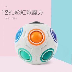 儿童玩具益智魔方彩虹球手指迷你足球异形魔方解压魔力球礼品