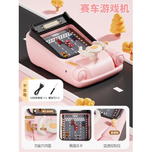 计时版儿童赛车闯关大冒险方向盘玩具可前后换挡趣味避障游戏机