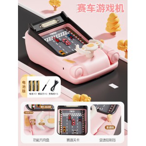 计时版儿童赛车闯关大冒险方向盘玩具可前后换挡趣味避障游戏机