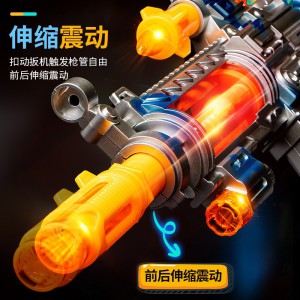 儿童电动声光发光玩具八音枪男孩仿真手枪机枪冲锋枪摆地摊玩具枪