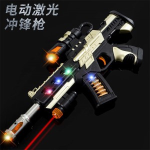 儿童电动声光发光玩具八音枪男孩仿真手枪机枪冲锋枪摆地摊玩具枪