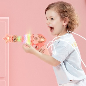 新款儿童电动枪玩具小孩发光音乐玩具枪地摊夜市礼品女孩玩具