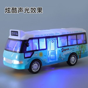 儿童校车巴士玩具车惯性耐摔仿真公交车男孩宝宝开门公共汽车模型