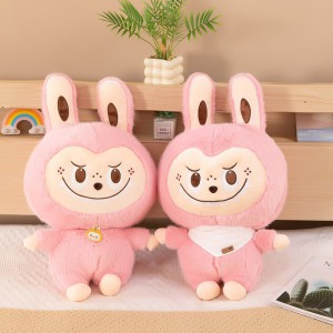 爆款围巾胸牌La布布毛绒玩具可爱公仔玩偶送女生日礼物棉花布娃娃