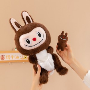 新款袋鼠拉布布毛绒玩具泡泡玛特玩偶创意卡通公仔布娃娃兑换