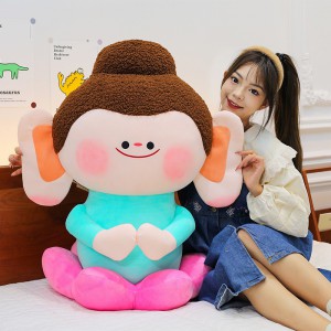 莲花佛玩偶包合什好礼佛背包可爱毛绒公仔女生日礼物毛绒玩具