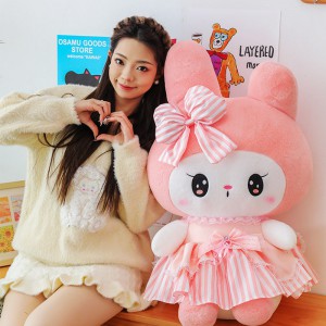 新款领结钻石库洛米公仔毛绒玩具卡通美乐迪玩偶抱枕礼物