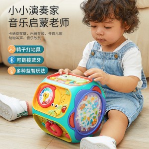 儿童八面体拍拍鼓0-1岁6个月男孩女孩手拍鼓婴儿玩具宝宝益智早教