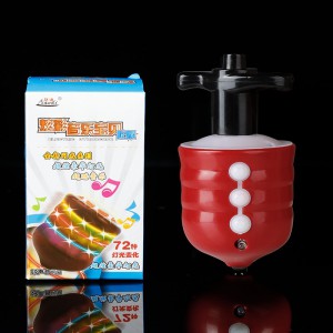 儿童礼物七彩闪光旋转弹跳音乐发光陀螺夜市小孩玩具摆摊货源