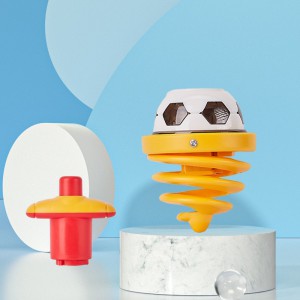 儿童礼物七彩闪光旋转弹跳音乐发光陀螺夜市小孩玩具摆摊货源