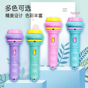 儿童手电筒发光睡前玩具早教认知恐龙动物海洋多种图案投影手电筒