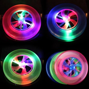 新款led带风叶闪光飞盘 沙滩广场发光玩具 闪光飞碟 户外运动飞盘