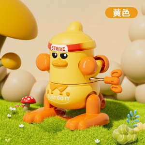 幼儿园小礼物上链空翻奋斗鸭宝宝玩具发条萌趣黄鸭儿童玩具