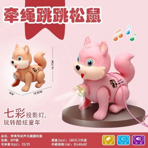 网红电动牵绳狗狗小猪玩具会走路灯光音乐地摊热卖男孩礼物
