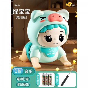 婴儿玩具有声电动学爬娃引导抬头训练习宝宝0一1岁益智早教6个月