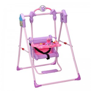 新设计室内户外悬挂式婴儿秋千可折叠易携带卡通婴儿秋千