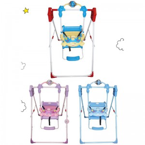 新设计室内户外悬挂式婴儿秋千可折叠易携带卡通婴儿秋千