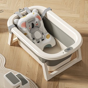 加高婴儿洗澡浴盆宝宝浴桶大号折叠坐躺小孩家用新生儿用品洗澡桶