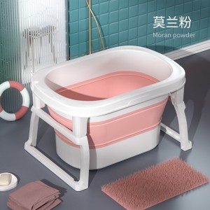 婴儿洗澡盆儿童洗澡桶宝宝沐浴桶家用大号折叠坐躺小孩泡澡游泳桶