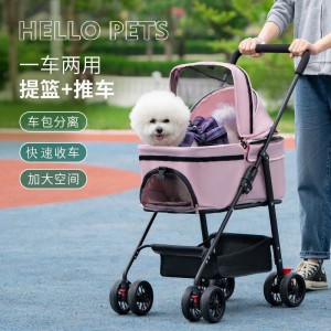 宠物推车狗狗代步猫咪泰迪手推车外出中小型狗拉车轻便可折叠分离