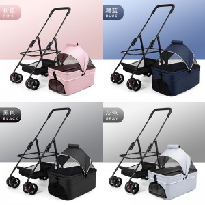 宠物推车狗狗代步猫咪泰迪手推车外出中小型狗拉车轻便可折叠分离