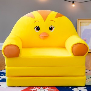 萌鸡小队三层折叠懒人躺睡沙发卡通派大星毛绒座椅礼品