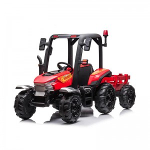 12v大拖拉机防雨带拖车玩具儿童遥控汽车儿童婴儿玩具方便充电