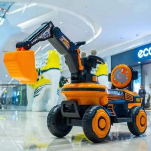 挖掘机玩具车儿童可坐工程车电动遥控男女孩玩具挖土机勾机可坐人