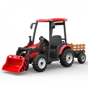 儿童电动车四轮玩具车可坐人宝宝遥控小孩拖拉机工程推土车广场