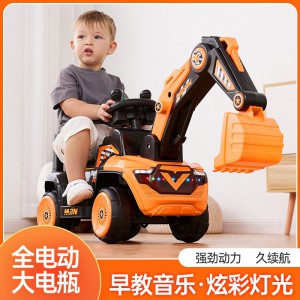儿童挖掘机电动挖土机可坐人可骑挖机大号挖机男女孩工程车可坐